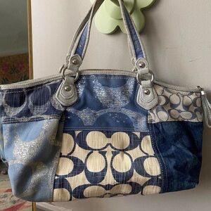 COACH Poppy Limited Edition Metallic Rocket Patchwork Purse